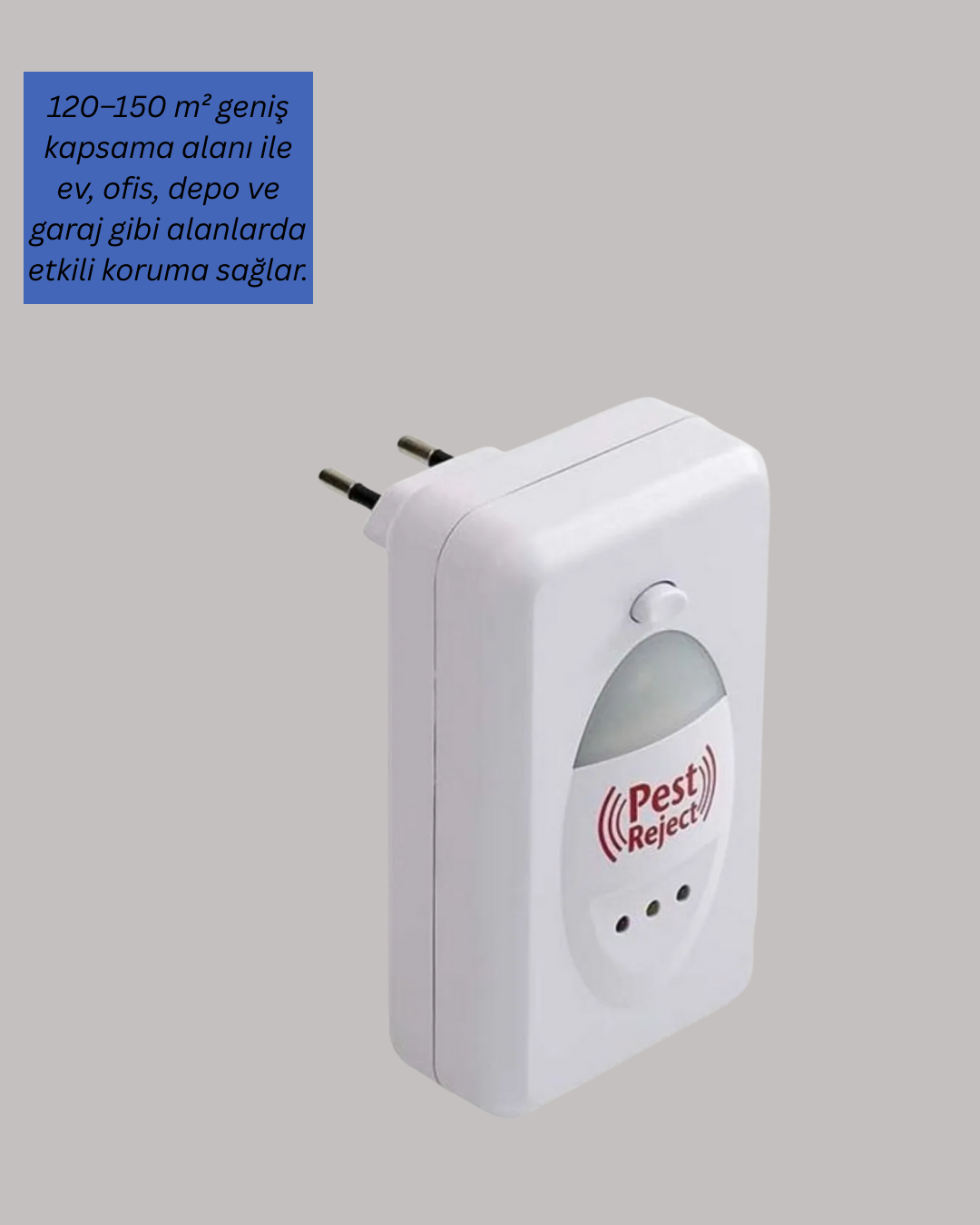 Ultrasonik Haşere Kovucu Cihaz 150 m2 Etki Alanı - Görsel 2