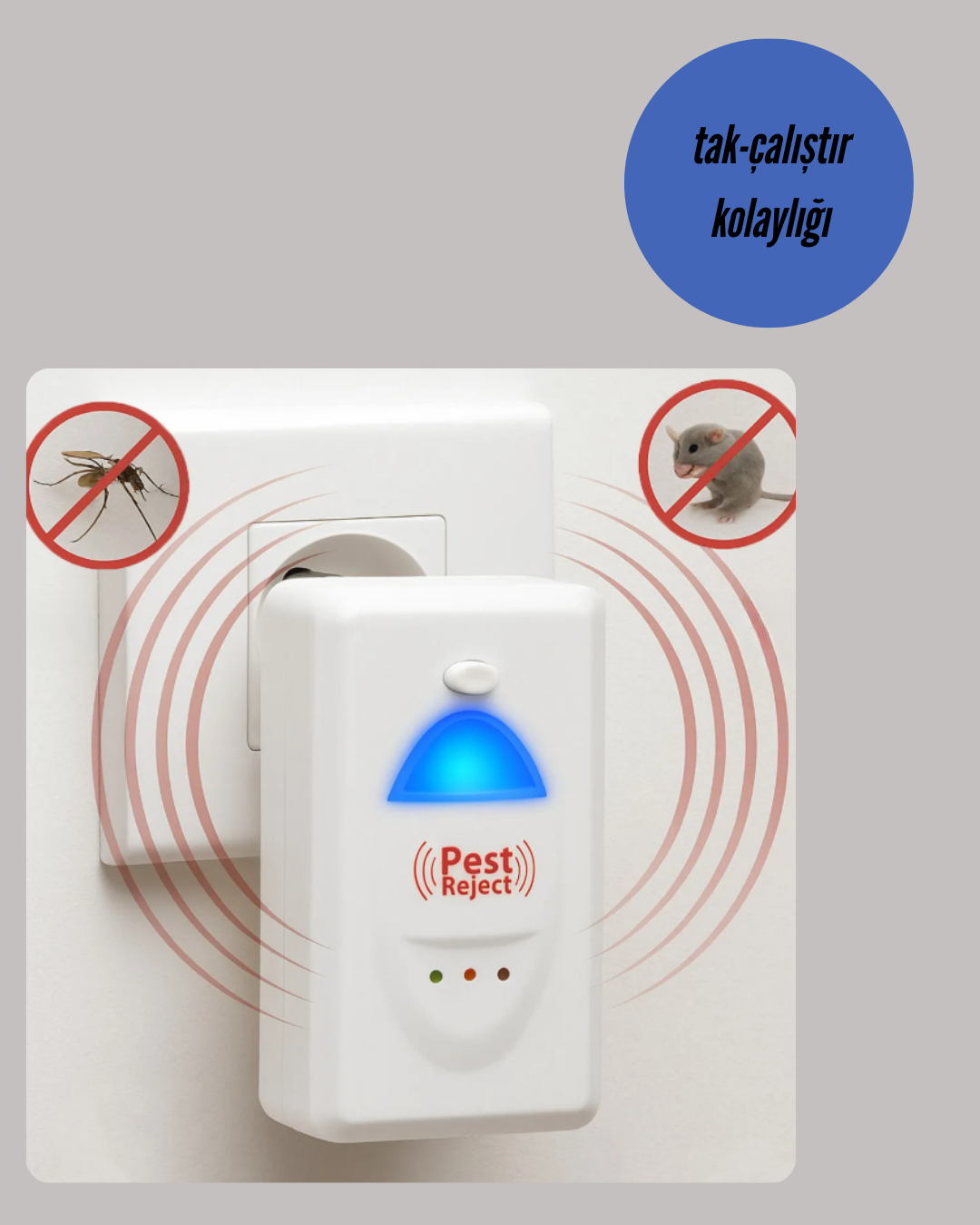 Ultrasonik Haşere Kovucu Cihaz 150 m2 Etki Alanı - Görsel 4