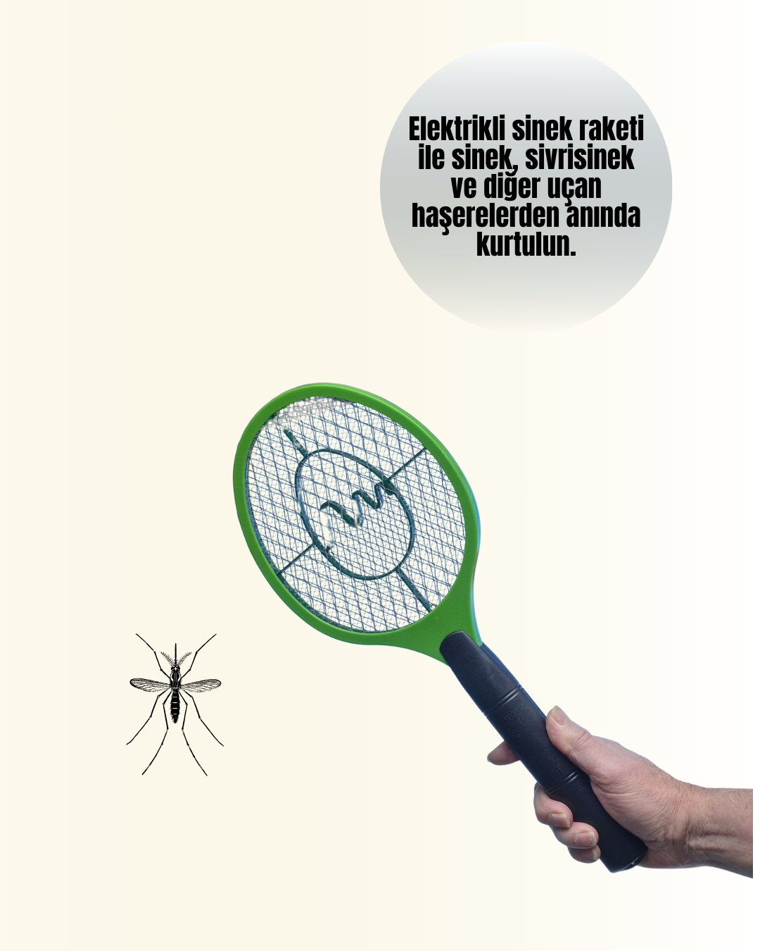 Elektrikli Sinek Raketi | Yüksek Voltajlı, Güvenli ve Taşınabilir - Görsel 2