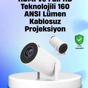 4K Uyumlu 130 İnç Full HD Projeksiyon Cihazı ve Kablosuz Aktarım Özelliği