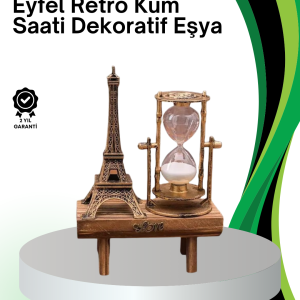 Dekoratif Kum Saati – Ahşap Malzeme, Hediyelik Masa Aksesuarı