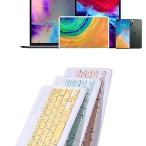 Android ve İOS Uyumlu Bluetooth Kablosuz Türkçe Q Klavye Renkli