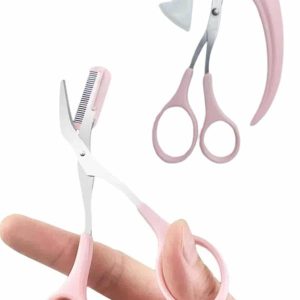 2'li Kaş Bakım Seti Taraklı Kaş Makası Ve Kaş Usturası Kaş Şekillendirici