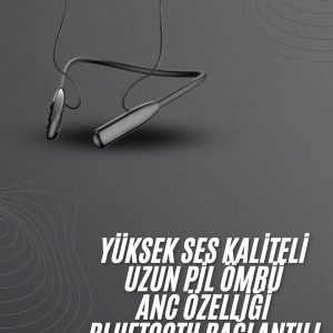 100 Saat Bluetooth Kulaklık Dijital Göstergeli ANC Özelliği Kablolu