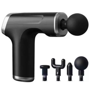 Şarjlı Masaj Tabancası 4 Başlıklı Mini Masaj Tabancası ve Masaj Aleti