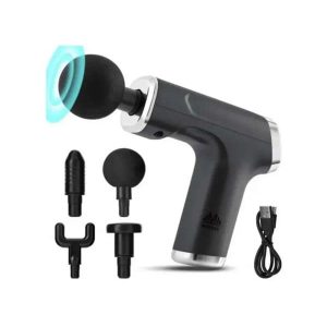 Profesyonel Masaj Tabancası Sporcu Masaj Aleti 4 Başlıklı Şarjlı Titreşimli