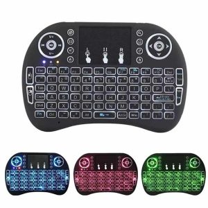 Işıklı Kablosuz Mini Klavye ve Dokunmatik Mouse Seti Türkçe Kablosuz