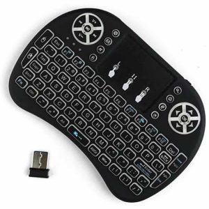 Kablosuz Türkçe Q Klavye RGB Işıklı Televizyon Ps3 Dokunmatik Mouse