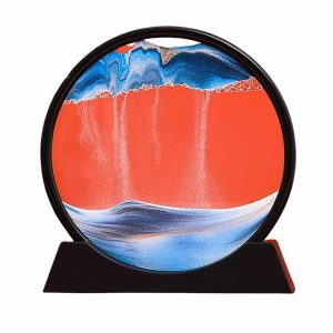 Kum Saati Yuvarlak Şık Kum Tablosu Dekoratif Kum Sulu Kum Saati