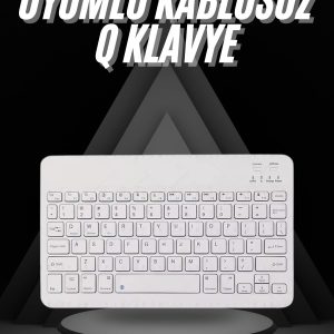 Q Klavye Türkçe Bluetooth Klavye Tüm Cihazlara Uyumlu Kablosuz