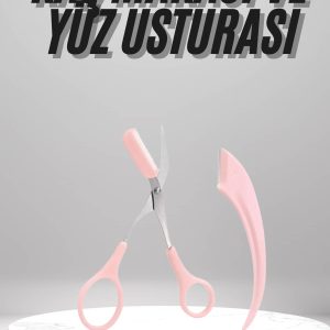 2'li Kaş Bakım Seti Taraklı Kaş Makası Ve Kaş Usturası Kaş Şekillendirici