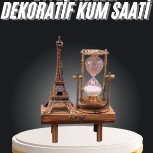 Eyfel Kuleli Kum Saati Dekoratif Hediyelik Eşya Retro Eyfel Kulesi