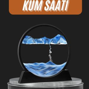 Dekoratif Sulu Kum Saati Ofis Masa Üstü Ev Yuvarlak Kum Saati