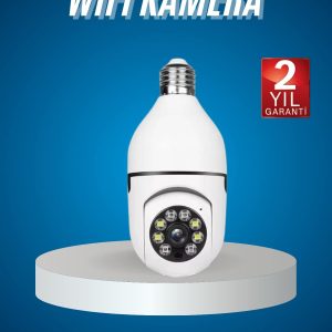 Wifi Güvenlik Kamerası Çift kameralı Ampule Takılabilir Sensörlü
