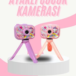 Çocuk Için Eğitici Video Kamera Ayaklı Mini Fotoğraf Makinesi