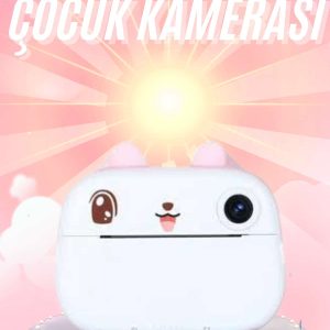 Çocuklara Özel Şirin Tasarımlı Mini Fotoğraf Yazıcısı 3 Adet Rulo Hediyeli