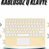 Android ve İOS Uyumlu Bluetooth Klavye Touchpad Slim Kablosuz Wifi Q Klavye