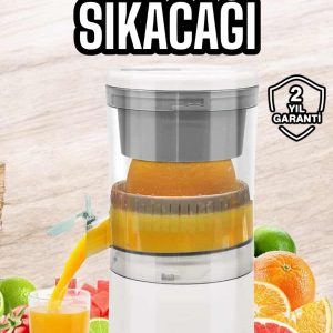 Taşınabilir Kablosuz Taşınabilir Şarjlı Narenciye Sıkacağı Portakal Meyve Sıkacağı Çift Bıçaklı