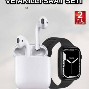 2025 Model Akıllı Saat ve 2.Nesil TWS Bluetooth Kulaklık ANC Özelliği Amoled Ekran