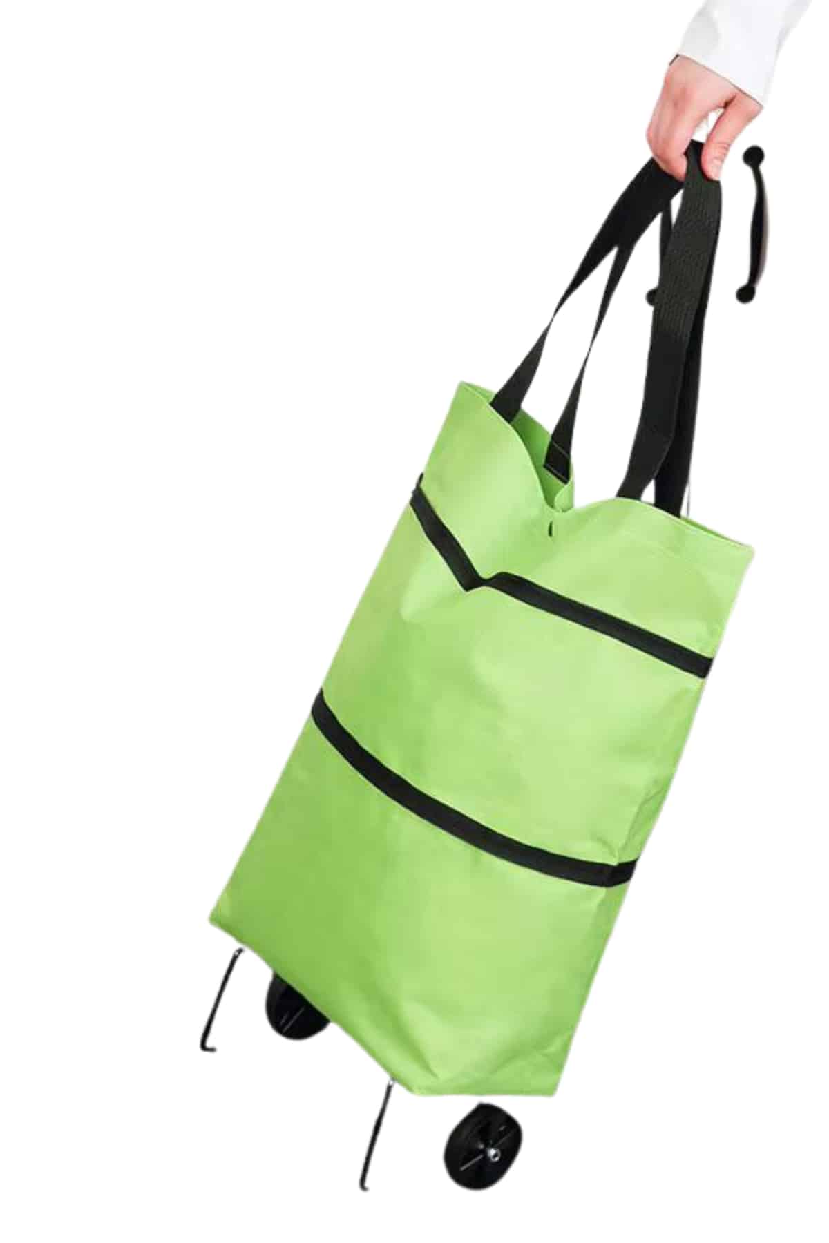Pazar Çantası Tekerlekli Katlanır Pazar Arabası Çanta Market Alışveriş Arabası - Görsel 2