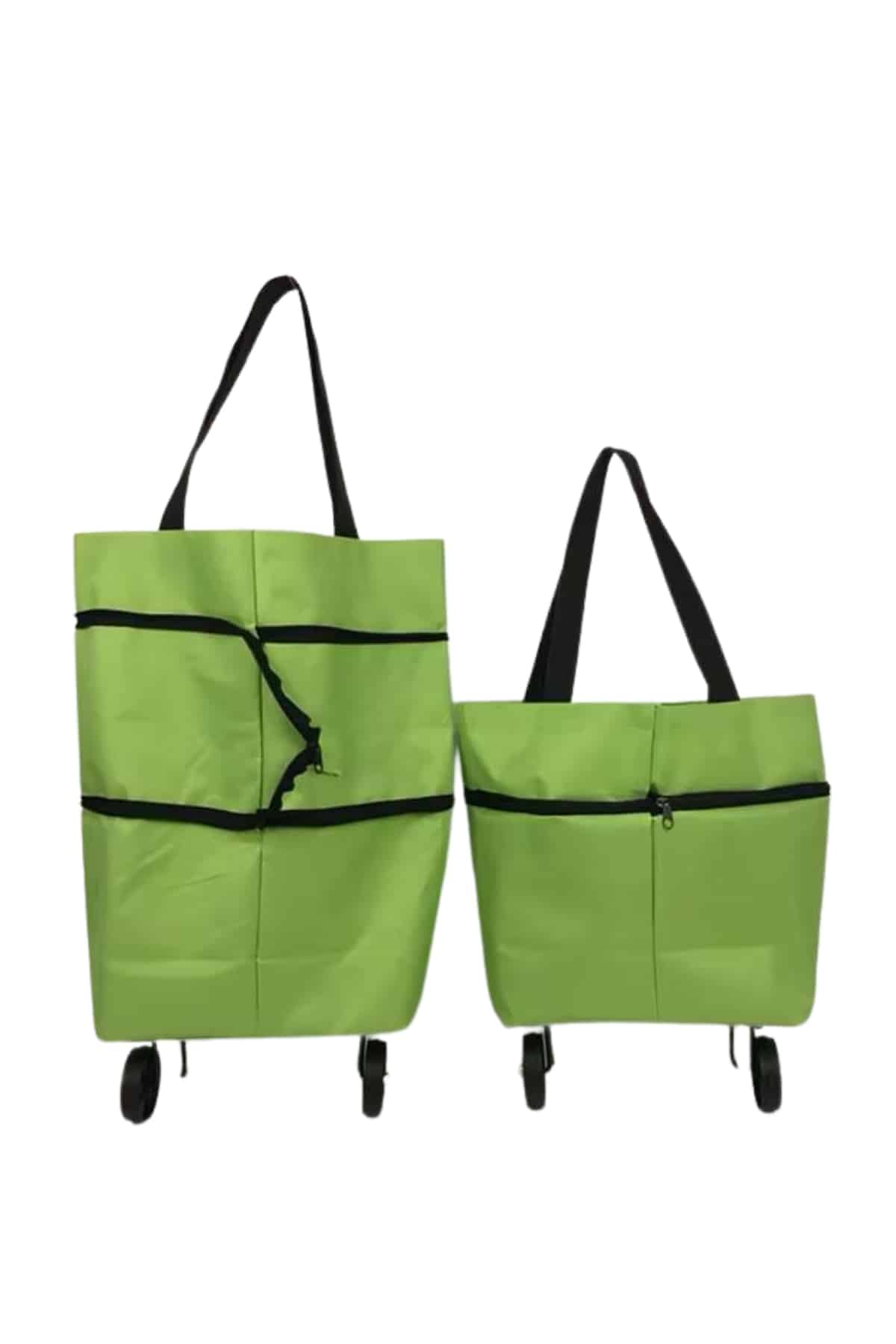 Pazar Çantası Tekerlekli Katlanır Pazar Arabası Çanta Market Alışveriş Arabası - Görsel 3