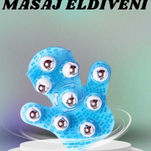9 Bilyeli El Şeklinde Omuz Bacak Masaj Aleti Masaj Eldiveni Giyilebilir Plastik Vücut Sıkılaştırıcı