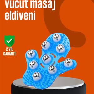 360° Dönen Masaj Silindiri – 9 Metal Bilye & PVC Duş Fırçası ile Tüm Vücut Masajı