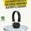 Ergonomik Konforlu Kablosuz Kulak Üstü Bluetooth Kulaklık