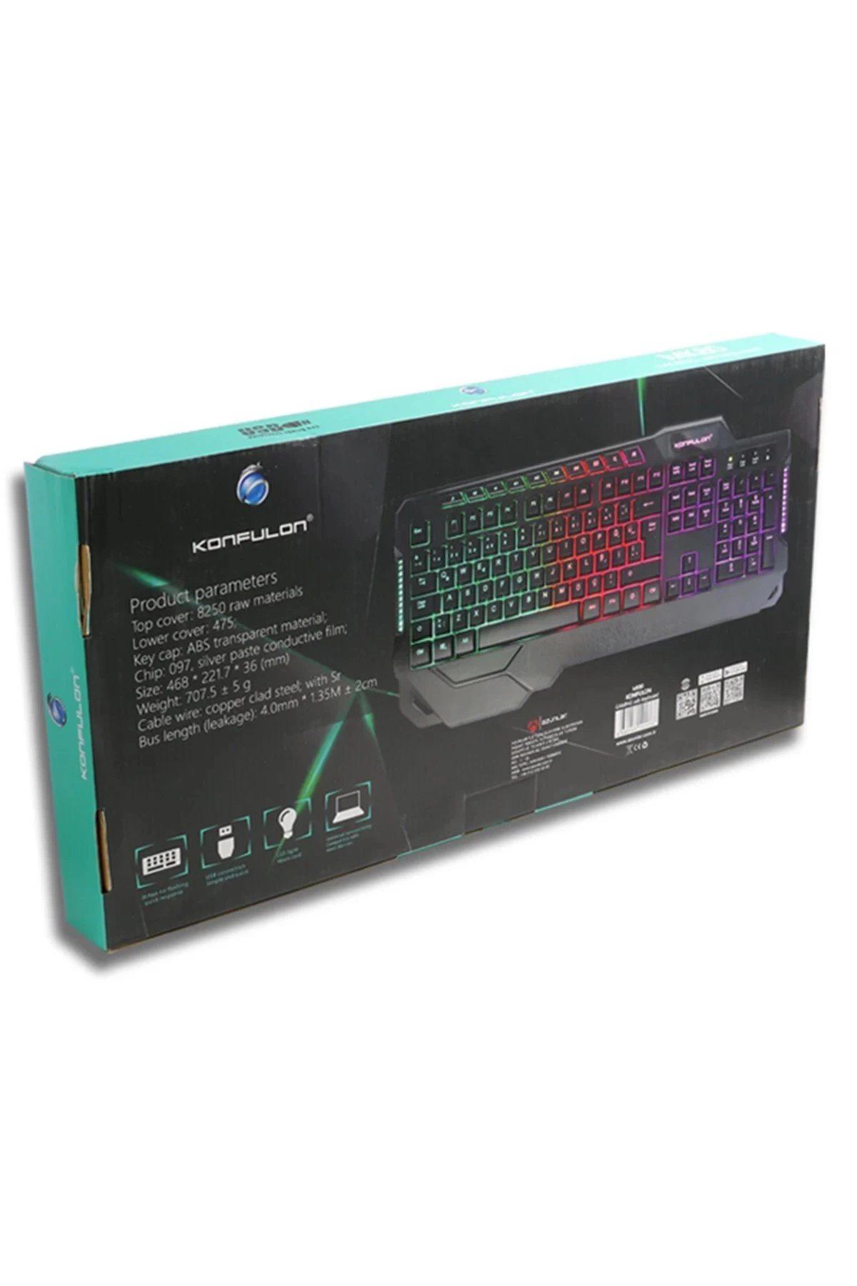 BFS MK80 RGB Işıklı Türkçe Q Kablolu Mekanik Hisli Klavye - Görsel 5