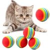 2 ADET GÖKKUŞAĞI RENKLI KEDI KÖPEK OYUN TOPU