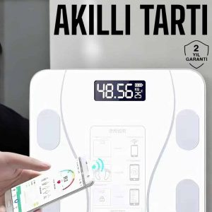 Tartı Baskül Dijital Elektronik Tartı Vücut Analiz Wifi Akıllı Yağ Ölçer