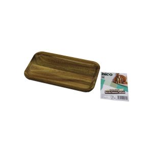 AKASYA DİKDÖRTGEN AHŞAP SERVİS SUNUM TEPSİ - TAHTASI  MİNİ TEPSİ   25 X 14 X 1.4CM (5296)