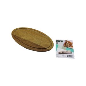 AKASYA OVAL AHŞAP SERVİS SUNUM TEPSİ - TAHTASI  MİNİ TEPSİ   25 X 14 X 1.4CM (5296)