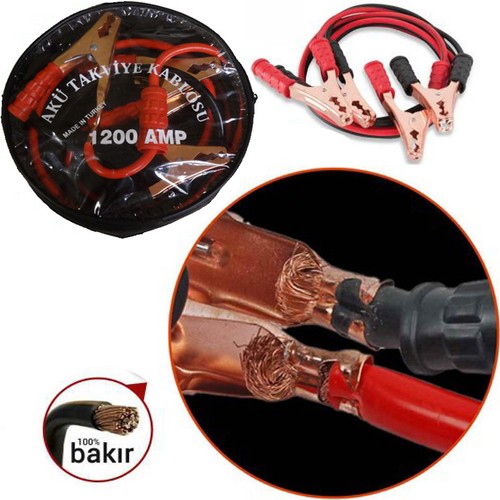 Akü Takviye Kablosu 1200 Amper (Taşıma Çantalı) (5296)