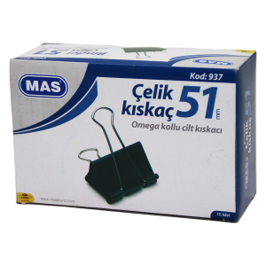 ÇELİK KISKAÇ 51MM 12 PARÇA  OMEGA KOLLU CİLT KISKAÇI (5296)