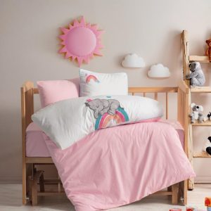 Punch Nakışlı Bebek Nev Takımı Lucky Pembe