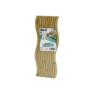 DALGALI ŞEKİLLİ - KANALLI  ÇİFT TARAF=DÜZ - KANALLI AHŞAP BAMBU SERVİS SUNUM TAHTASI  17 X 39 X 1.5CM (5296)