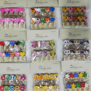 10'lu Şekilli Ahşap Mandallar 3.5cm (10'lu Set-10 Paket)