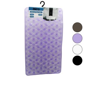 DİKDÖRTGEN - LÜX PVC PETEK DESEN - ŞEFFAF-BUZLU 98PCS VANTUZ KAYDIRMAZ BANYO - KÜVET PASPAS 37X68CM (5296)