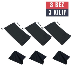 BFS 3 Adet Gözlük Kılıfı + Bez Seti