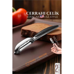 BFS Amerikan Tip Soyacak Seti- Sebze Soyacağı Profesyonel Paslanmaz Çelik 2 li SET