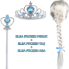 BFS Örgülü Karlar Ülkesi Frozen Elsa Peruğu Tacı Ve Sopası Çocuk Boy