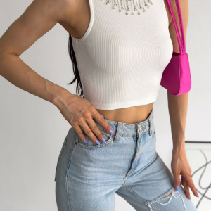 fitilli kaşkorse yakası zincirli atlet beyaz