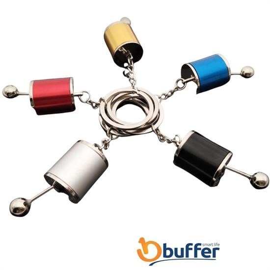 Hareketli Araba Vites Anahtarlık Altı Hız Manuel Vites Dişli Shifter Topuzu Metal Anahtarlık (5296) - Görsel 2