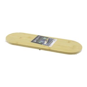 OVAL AHŞAP BAMBU 3 MİNİ=1CM AYAKLI  SUNUM TEPSİSİ 15X44X1.5CM (5296)