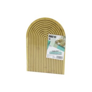 YARIM DAİRE  ÇİFT TARAFLI=DÜZ - KANALLI AHŞAP BAMBU SUNUM TEPSİ 22X32CM (5296)