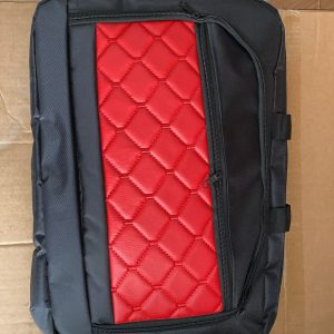 REX Baklava Desenli 15,6 Kumaş Siyah-Kırmızı Notebook Çantası Bilgisayar