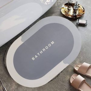BUFFER® Sihirli Süper Su Emici Kaymaz Tabanlı Oval Paspas 40*60 cm