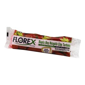 25 ADET FLOREX-502 ÇİLEK KOKULU BÜZGÜLÜ BÜYÜK 10PCS 65X70CM ÇÖP TORBASI (5296)