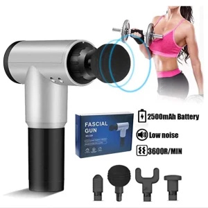 Fascial Gun RH-320 6 Kademe Hız Ayarlı, 4 Parça Başlıklı, Usb Şarjlı, Masaj Tabanca Aleti (5296)
